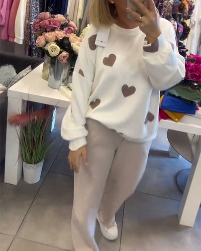 Gina™- Heart Printed Two-Piece Set