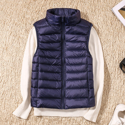 Velora – Ultralight White Duck Down Vest