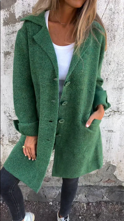 Camile-Casual Single Breasted Wool Coat