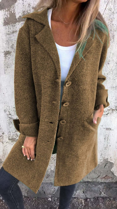 Camile-Casual Single Breasted Wool Coat