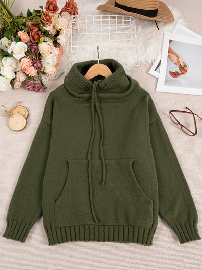 Zelina - Long Sleeve Sweater With Pocket