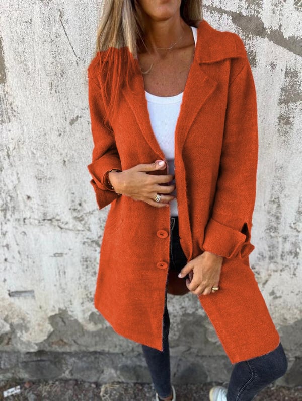 Camile-Casual Single Breasted Wool Coat