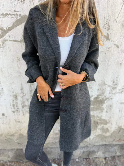 Camile-Casual Single Breasted Wool Coat
