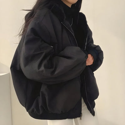 Rane™ - Reversible teddy wool hooded jacket